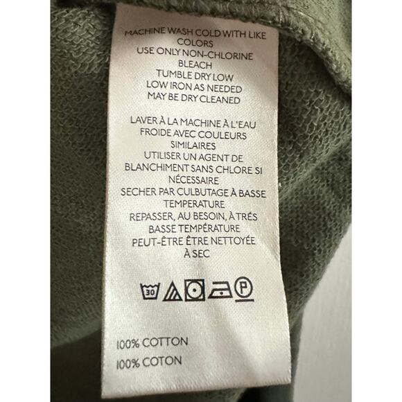 PILCRO Anthropologie Camo Reworked Popover V-Neck Boxy Hi-Low Sweatshirt - Sz S - Picture 8 of 9